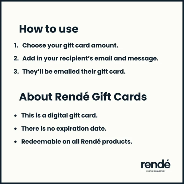 How to purchase and redeem Rendé gift cards 1 - Rendé - conversation starters and date ideas